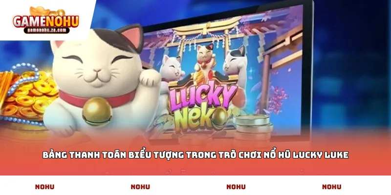 Bảng thanh toán biểu tượng trong trò chơi Nổ hũ lucky luke